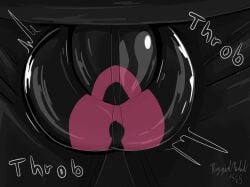 2025 chastity_device drone genitals hi_res latex lock_bulge locked locked_chastity_cage male null_bulge onomatopoeia penis permanent riggedreded rubbery sound_effects text throbbing