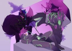 2025 4_toes 5_fingers abstract_background absurd_res animal_genitalia animal_penis anthro anthro_on_anthro anthro_penetrated anthro_penetrating anthro_penetrating_anthro aqua_(aquaowolf) aquawolf arm_markings artist_name ass backsack balls balls_deep big_tail biped black_body black_claws black_countershading black_eyebrows black_finger_claws black_nose black_sclera blue_hair blush bodily_fluids canid canine canine_genitalia canine_penis canis cheek_tuft chest_markings claws closed_eyes closed_smile collar colored colored_cum countershade_arms countershade_face countershade_fur countershade_snout countershade_torso countershading cum cum_in_mouth cum_inside cum_on_chest cumshot cutaway cute_fangs dark_arms dark_balls dark_body dark_claws dark_fur dark_hair dark_legs digital_drawing_(artwork) digital_media_(artwork) dipstick_tail duo ejaculation erection eye_markings eyebrows eyewear facial_markings facial_tuft fangs feet finger_claws fingers fluffy fluffy_tail fur genital_fluids genitals glasses green_blush green_cum green_eyes green_highlights green_inner_ear_fluff green_knot green_markings green_pawpads green_penis green_tongue hair hand_on_hip harness harness_ring head_back head_markings hi_res highlights_(coloring) hybrid inner_ear_fluff irrumatio knee_pulled_up knot knotted_penis leash leash_pull leg_markings light_claws living_tail long_tail lying male male/male male_on_bottom male_on_top male_penetrated male_penetrating male_penetrating_male mammal markings masturbation monotone_balls monotone_feet monotone_genitals monotone_hands monotone_tail mouth_closed multicolored_body multicolored_fur multicolored_hair navel neck_bulge nude nude_anthro nude_male on_back on_bottom on_top open_mouth oral oral_penetration pawpads paws penetration penile penile_masturbation penile_penetration penis penis_in_mouth perineum pink_body pink_butt pink_countershading pink_cum pink_eyebrows pink_finger_claws pink_fur pink_inner_ear_fluff purple_balls purple_body purple_fur purple_sheath purple_toes reverse_countershading saliva saliva_string sex sharp_teeth sheath simple_background smile snout standing tail tail_markings tail_mouth teal_highlights teeth text thigh_markings throat_swabbing toe_claws toes tongue tongue_out tuft two_tone_hair two_tone_tail unusual_anatomy unusual_bodily_fluids unusual_cum unusual_genital_fluids unusual_tail wearing_glasses wolf xangya xeno_(xenospur)