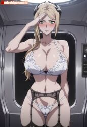 1girls ai_generated aindroidparanoid ass big_ass big_breasts big_butt blonde_female blonde_hair breasts busty cameltoe cleavage commander_white curvy cute fat_ass female female_only hair hi_res hips huge_ass huge_breasts human large_ass large_breasts legs lingerie mature_female milf narrow_waist nier nier:_automata nier_(series) nipples salute slim_waist tagme thick_ass thick_thighs voluptuous waist wide_hips