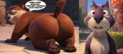 ai_generated ass gay groundhog male male/male squirrel surly the_nut_job