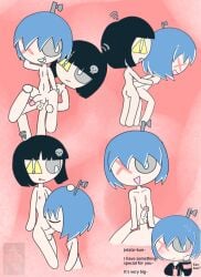 2boys anal big_head bitch black_hair blowjob blue_hair blush bob_cut collage eas-kun_(character) eas_community emergency_alert_system-kun j-alert-kun jelato-kun lmao male nec-12 no_watermark siren skull_hair_ornament streaked_hair text warning_symbol wifi x_eye yaoi