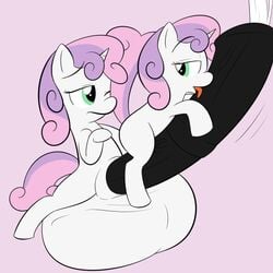 anthro balls cub cutie_mark_crusaders female feral filly friendship_is_magic furry futa_on_female futa_with_female futanari huge_balls huge_cock hugging_penis hyper hyper_balls hyper_penis krystil lamiaaaa lifted_by_penis my_little_pony penis pony selfcest sweetie_belle_(mlp) what young younger_female