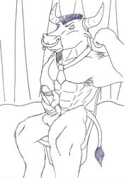 anthro balls drayo-y friendship_is_magic iron_will_(mlp) male male_only minotaur muscular muscular_anthro muscular_male my_little_pony penis tagme