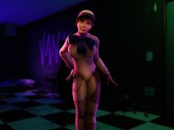 3d eye_roll five_nights_at_freddy's five_nights_at_freddy's:_security_breach fnaf green_eyes guard sfw solo vanessa_(fnaf) vanny_(fnaf)