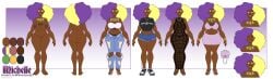african_female afro big_areola big_areolas big_ass big_breasts character_sheet dark-skinned_female dark_skin ebony ebony_female face_tattoo michelle_parker_(mrpersona93) nose_piercing original_character piercing purple_eyes stretch_marks tattoo tattoos thick_ass witdrawsloods