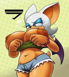 1girls big_breasts rouge_the_bat solo sonic_(series) soubriquetrouge