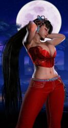 3d big_breasts breasts brown_hair bursting_breasts busty capcom cleavage corset fatal_fury female female_focus female_only hourglass_figure large_breasts long_hair mai_shiranui mai_shiranui_(street_fighter_6) navel overflowing_breasts pinup pinup_pose screenshotboy96 snk street_fighter street_fighter_6 tagme wide_hips