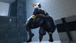 3d anus ass balls big_ass big_balls big_breasts big_penis erection fan_character feet futa_only futanari haydee haydee_(game) intersex penis raydee rayhuma robot squatting tagme