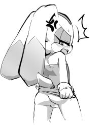 1girls 2025 5_fingers annoyed anthro anus ass biped blaski blush blush_lines clothed clothed_anthro clothed_female clothing cream_the_rabbit cross-popping_vein cub dress emanata eyelashes female female_anthro fingers flash_emanata flat_chested floppy_ears fur furgonomics genitals gloves greyscale half-closed_eyes handwear humanoid_genitalia humanoid_pussy lagomorph leporid looking_back lop_ears mammal minidress monochrome narrowed_eyes no_underwear open_mouth pussy rabbit raised_clothing raised_dress rear_view scut_tail sega short_tail signature sketch solo sonic_(series) sonic_the_hedgehog_(series) standing tail teeth tongue young young_anthro young_female