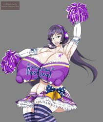 arm_up armpits big_ass big_breasts big_nipples cheerleader cheerleader_outfit cheerleader_uniform cheerleading dalpheushills huge_ass huge_breasts love_live! love_live!_school_idol_project plump_lips thick_lips toujou_nozomi