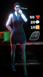 camera computer computer_monitor dress middle_finger pc_woman_(skibidi_toilet) posno_pop_(artist) rude shapeshifter_agent_(skibidi_toilet) skibidi_toilet source_filmmaker source_filmmaker_(artwork) strip_game table