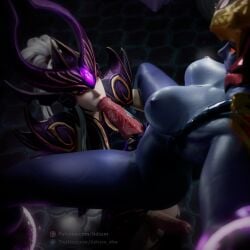 3d big_breasts big_cock big_penis blowjob breasts cock dragon_girl futa_on_futa futanari huge_cock iidssm_sfm intersex league_of_legends legs light-skinned_futa light-skinned_futanari light_skin massive_cock massive_penis nipples orange_eyes penis pink_eyes shyvana sucking sucking_penis syndra thick_thighs thighs white_hair