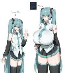 hatsune miku from vocaloid by dotthebot