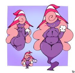 1girls blush chubby chubby_female female gloves happy hat komas97 mario_(series) meaty_thighs medium_ass medium_boobs medium_breasts medium_butt nintendo no_eyes paper_mario paper_mario:_the_thousand-year_door paper_mario:_the_thousand-year_door_(nintendo_switch) paper_mario:_the_thousand_year_door pink_hair purple_body purple_skin red_hat shadow shadow_siren small_breasts small_waist smaller_female surprised thicc thicc_thighs trans_woman transfem tummy vivian_(paper_mario) witch_hat yellow_lips yellow_lipstick