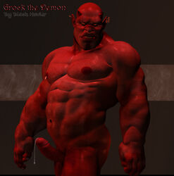 3d black_howler dark-skinned_male dark_skin demon male male_only orc orc_male solo solo_male