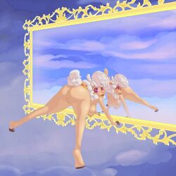1:1 2025 absurd_res anthro anus areola ass beat_banger bent_over big_breasts big_butt bovid breasts brown_hooves brown_lips brown_lipstick bunfan_games caprine cloud dawna_mabel day detailed_background digital_drawing_(artwork) digital_media_(artwork) digital_painting_(artwork) ear_piercing eyebrow_through_hair eyebrows eyelashes eyeshadow feet female fingers fluffy fluffy_hair fluffy_tail fur genitals glistening glistening_eyelids glistening_eyes glistening_lips glistening_nose hair half-closed_eyes hi_res hooved_fingers hooves lips looking_at_viewer makeup mammal mirror narrowed_eyes nude ornate_furniture painting_(artwork) philtrum piercing pink_areola pink_nose presenting presenting_anus presenting_hindquarters presenting_pussy purple_eyelids purple_eyes purple_eyeshadow pussy reflection schreckengast sheep sky skyscape smile smiling_at_viewer solo spread_arms spread_legs spreading tail tan_body translucent translucent_hair white_body white_fur white_hair white_tail white_wool wool_(fur)