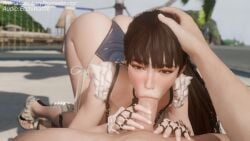 1boy 1girls 3d 3d_animation ass ass_up beach bikini black_hair blowjob blush ecchiwaffle eve_(stellar_blade) faceless_male front_view geministarsign lazyprocrastinator long_hair long_ponytail ponytail pov pov_eye_contact shaking_ass shaking_butt sound stellar_blade summer swaying_ass swaying_hips tagme top-down_bottom-up video