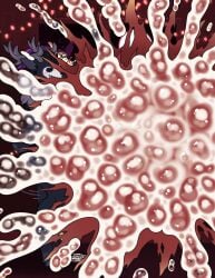 absurd_res anthro antlers balls belly belly_inflation big_balls blush bodily_fluids bodypaint brahkest bursting clothing costume cum cum_everywhere cum_explosion cum_from_eyes cum_from_mouth cum_from_nose cum_in_mouth cum_in_nose cum_inside deer duo excessive_cum excessive_genital_fluids expansion expansion_sequence explosion face_paint felid female genital_fluids genitals halloween halloween_costume hi_res holidays horn hyper hyper_inflation inflation inflation male male/female mammal messy pantherine popping tiger witch_costume