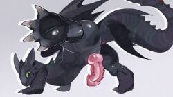 animal_genitalia ass butt_focus claws colored dragon dreamworks erection feral full-length_portrait genitals how_to_train_your_dragon kantoku looking_at_viewer male mythological_creature mythological_scalie mythology pawpads paws penis portrait scalie smile smiling_at_viewer solo tail toe_claws tongue tongue_out toothless wings