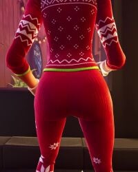 1girls 3d 4:5 ass ass_focus ass_shake big_ass christmas christmas_outfit female fortnite jolly_jammer longer_than_10_seconds no_sound rear_view screencap shorter_than_30_seconds standing tagme vertical_video video