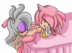 amy_rose blush closed_eyes color cunnilingus female female_only fur furry greymelon hedgehog mobian_(species) multiple_females on_back oral original_character sega sonic_(series) sonic_fan_characters sonic_oc sonic_team sonic_the_hedgehog_(series) spread_legs venus_the_hedgehog yuri