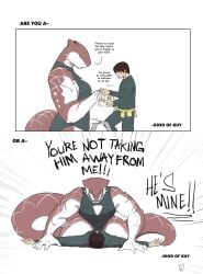 1boys 1girls ass ass big_ass big_breasts big_butt breasts dominant_female female lizard_girl male meme tagme