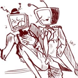 2boys crossover_pairing crossover_sex crossover_ship deltarune deltarune_chapter_3 gay male male_only mr._puzzles screen_face smg4 tenna_(deltarune) two_boys undertale_(series) yaoi