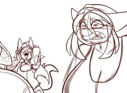 big_breasts breasts cleavage dart(dewwydartz) dewwydarts dewwydartz huge_breasts lucario nea(dewwydartz) pokemon pokemon_(species) tagme zoroark