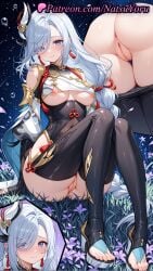 1girls 2025 ai ai_assisted ai_generated anime anime_style anus ass bangs blush braid breast_curtain breasts feet female genshin_impact hair_ornament hair_over_one_eye hentai hi_res high_quality high_resolution highres hoyoverse large_breasts lipstick long_hair looking_at_viewer mihoyo mihoyo_technology_(shanghai)_co._ltd. multiple_views natsuyoru nipples non-asian oshiri pale_skin patreon pussy shenhe_(frostflower_dew)_(genshin_impact) shenhe_(genshin_impact) shenhe_(genshin_impact)_(cosplay) silver_hair sitting solo stable_diffusion tassel tassel_earrings toenail_polish toenails toes vagina very_long_hair voluptuous voluptuous_female white_hair