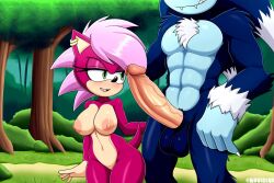 ai_generated ass blue_body breasts incest incest_(lore) magenta_fur male/female novelai pink_hair sex sonia_the_hedgehog sonic_(series) sonic_the_hedgehog sonic_the_hedgehog_(series) sonic_the_werehog sonic_underground straight veiny_penis werehog