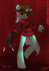 a_nightmare_on_elm_street atryl cosplay freddy_krueger friendship_is_magic lyra_heartstrings_(mlp) my_little_pony smooth_skin what