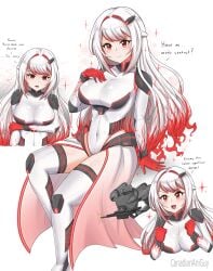 2023 armored_core_6 ayre_(armored_core_6) big_breasts canadiananiguy gijinka humanized red_eyes tagme white_hair