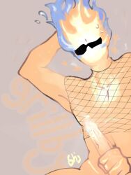 cum dick fanart fire grillby grillby_au jerking_off male_only underlust undertale undertale_au