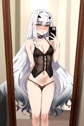 ai_generated fate_(series) leo_over_heaven lingerie melusine_(fate) mirror mirror_selfie