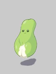 1girls animate_inanimate cum cum_drip cum_in_pussy cum_inside eyelashes female flora_fauna food fruit green_body nude original pear pear-shaped_figure pear_shaped pear_shaped_female plant pussy self_upload simple_background smile solo solo_female weird.