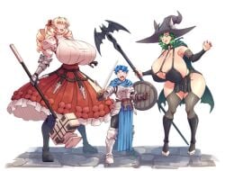 alain_(unicorn_overlord) fantasy giantess height_difference huge_breasts large_breasts mini_giantess n647 scarlett_(unicorn_overlord) shorter_male size_difference unicorn_overlord yahna_(unicorn_overlord)