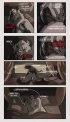 alcina alcina_dimitrescu butch butch_lesbian clitoris comic cryptidcoyote femme femme_lesbian lycan lycanthrope oc oc_x_canon one_page_comic petplay pussy resident_evil werewolf yuri