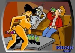 2003 2boys amy_wong animated bender_bending_rodriguez bololo breasts female futurama human male philip_j_fry robot