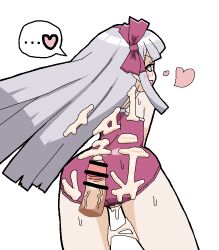 ass ass_focus behind_view cum cum_on_ass disgaea mage_(disgaea) nippon_ichi_software one-piece_swimsuit penis swimsuit