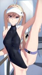 1girls 3d 9:16 :/ akehi_yuki armpits black_leotard blonde_hair breasts buckle censored commentary cum cum_on_armpits cum_on_body cum_on_legs erection female grey_eyes harness hat highleg highleg_leotard highres leotard long_hair looking_at_viewer male medium_breasts miyo_(akehi_yuki) mosaic_censoring multiple_boys multiple_males one_leg_up original penis reclining shorter_than_10_seconds sleeveless snap-fit_buckle split standing_split symbol-only_commentary tagme thighs turtleneck turtleneck_leotard twintails vertical_video video visor_cap white_hat
