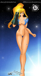 bottomless demonalu female female_only human metroid nintendo samus_aran solo