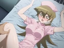 ai_animation ai_generated alexis_rhodes animated asuka_tenjoin big_breasts breast_grab female grabbing long_hair looking_at_viewer nurse nurse_uniform tagme video vilievans yu-gi-oh! yu-gi-oh!_arc-v yu-gi-oh!_gx