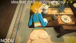1boy 1girls ass_jiggle big_ass big_butt blonde_hair blue_eyes breath_of_the_wild bubble_ass bubble_butt doggy_style elf_ears from_behind hands_on_hips hylian hylian_ears large_ass link looking_at_viewer looking_back nintendo no_sound nodusfm patreon princess_zelda short_hair tagme the_legend_of_zelda video work_in_progress zelda_(breath_of_the_wild)
