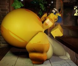 hyper hyper_penis hyper_balls hyper_genitalia hyper_ass hyper_hips hyper_thighs huge_ass huge_cock huge_balls huge_butt hyper_butt huge_penis huge_thighs huge_hips furry anthro white_penis penis_covered_in_cum cum dripping dripping_cum leaking_cum yellow_body black_eyes black_mouth hat yellow_fur yellow_hair yellow_skin moth wings neck_fluff blezos_(oc) gay roblox_studio femboy_only femboy tagme shorksenjoyer robloxian roblox 1boy solo_male male_solo male_only male side_view from_side 3d 3d_(artwork) lava_lamp foliage vines coffee_shop tile_floor wood_floor wooden_floor brick_wall brick wood ceiling_fan ceiling_lights ceiling musk musk_clouds musk_cloud musky_cock musky_penis musky_balls musk_fetish musky