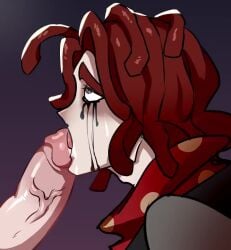 animated animation blowjob clown clown_makeup face_closeup flanco gay identity_v idv joker_(identity_v) loop no_sound panchyandmaggi tagme tears video
