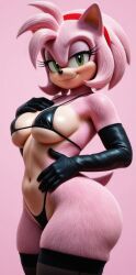amy rose from sonic (series) by coloredbin.ai