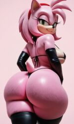 amy rose from sonic (series) by coloredbin.ai