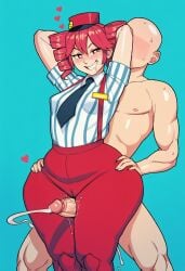 1boy 1girls ai_generated arms_behind_head arms_up belly big_thighs blouse blue_background blush blush_lines bodily_fluids breasts cameltoe clothed clothed_female clothed_female_nude_male clothed_sex clothing cum cumshot curvaceous curvy curvy_female curvy_figure drool drooling ecstasy ejaculation ejaculation_between_thighs enormous_thighs faceless_male female fully_clothed gigantic_thighs hat heart heart-shaped_pupils hearts_around_head high-waist_pants high_waisted_pants hip_grab hips_wider_than_shoulders huge_thighs hyper hyper_thighs kasane_teto kasane_teto_(sv) large_thighs loving_it male massive_hips massive_thighs medium_breasts mesmerizer_(vocaloid) mesmerizer_teto mv_character necktie outercourse pants pear_shaped pear_shaped_female penis precum pussy pussy_lips robbiecleangens saliva saliva_trail shiny_skin shirt simple_background skin_tight slim_waist straight striped_shirt suspenders synthesizer_v thick_thighs thigh_sex thighs tight_pants utau voluptuous voluptuous_female waist_grab wide_hips