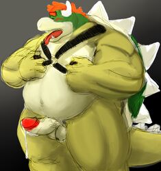artist_request bowser cum green_shell koopa male male_only mario_(series) nintendo shell spiky_shell tagme
