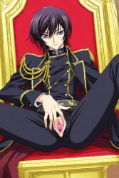 ai_generated code_geass cuntboy gay lelouch_lamperouge looking_at_viewer purple_eyes pussy spread_legs spread_pussy spreading_own_pussy uncensored yaoi zero_(code_geass)